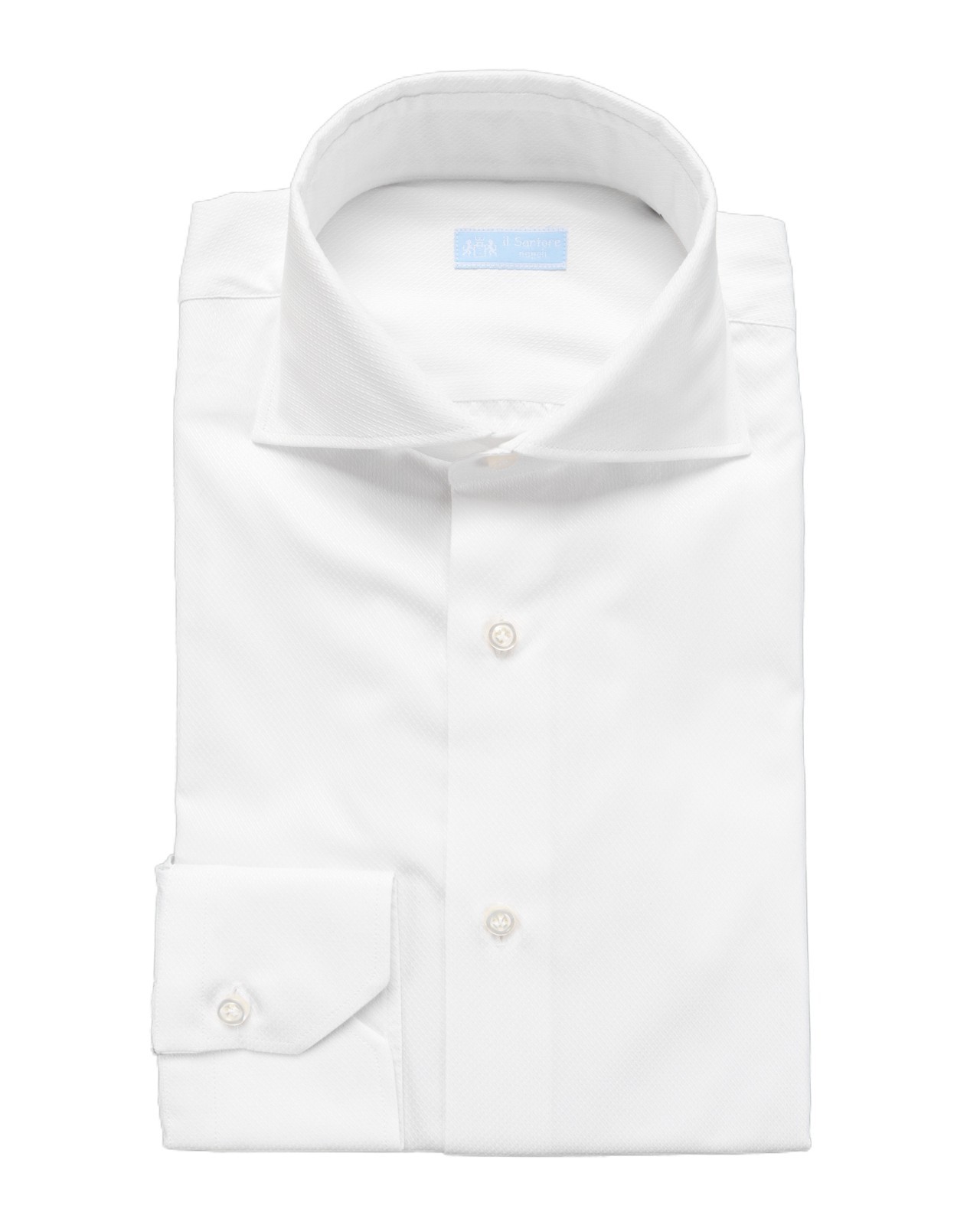 NWT IL SARTORE NAPOLI by VINCENZO DI RUGGIERO SHIRT white cotton 39 15 1/2