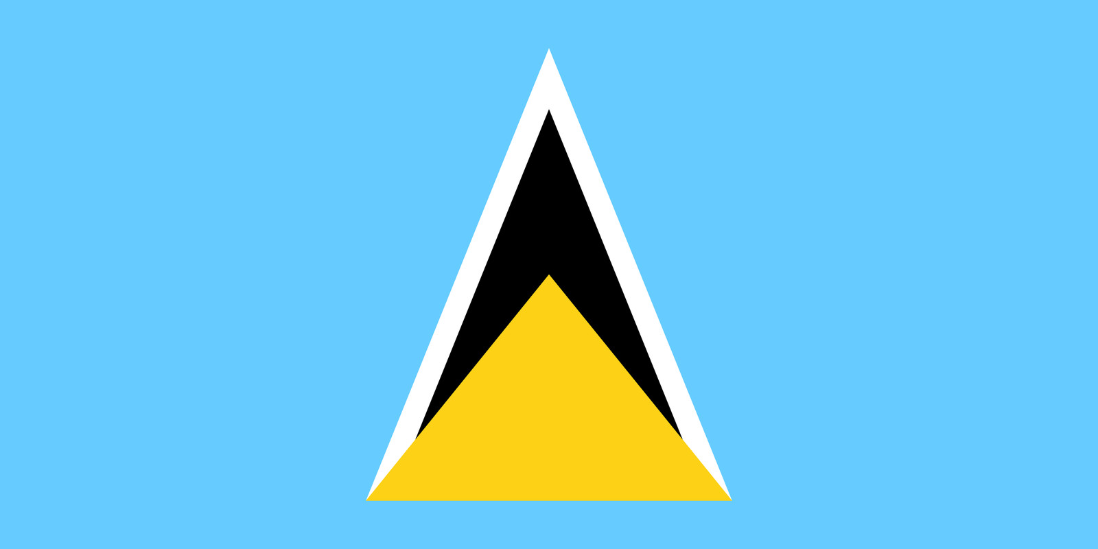Saint Lucia Flag Sticker Decal
