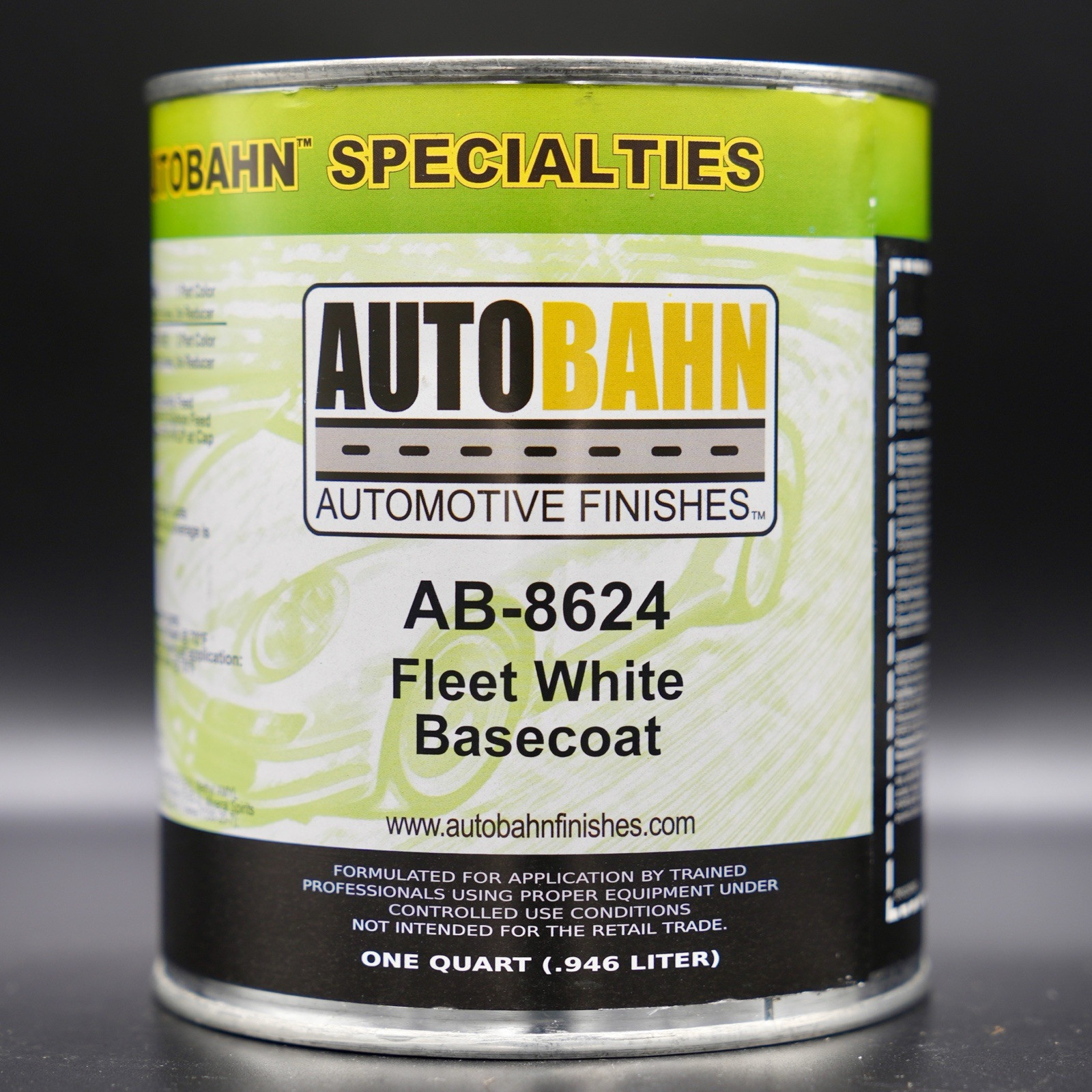 Autobahn AB-8624 Fleet White Basecoat QUART GM Code WA8624 Automotive Paint Autobahn AB-8624 Fleet White Basecoat QUART GM Code WA8624 Automotive Paint