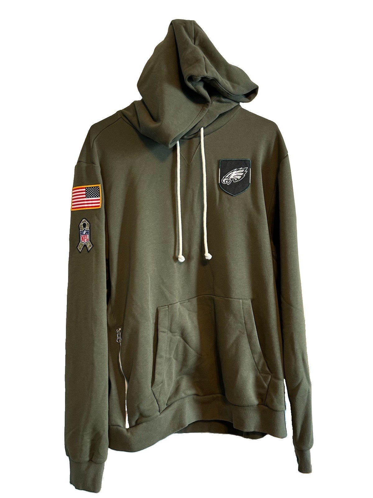 Philadelphia Eagles Salute to Service Sideline Hoodie Nike Dri Fit Large Green Philadelphia Eagles Salute to Service Sideline Hoodie Nike Dri Fit Large Green