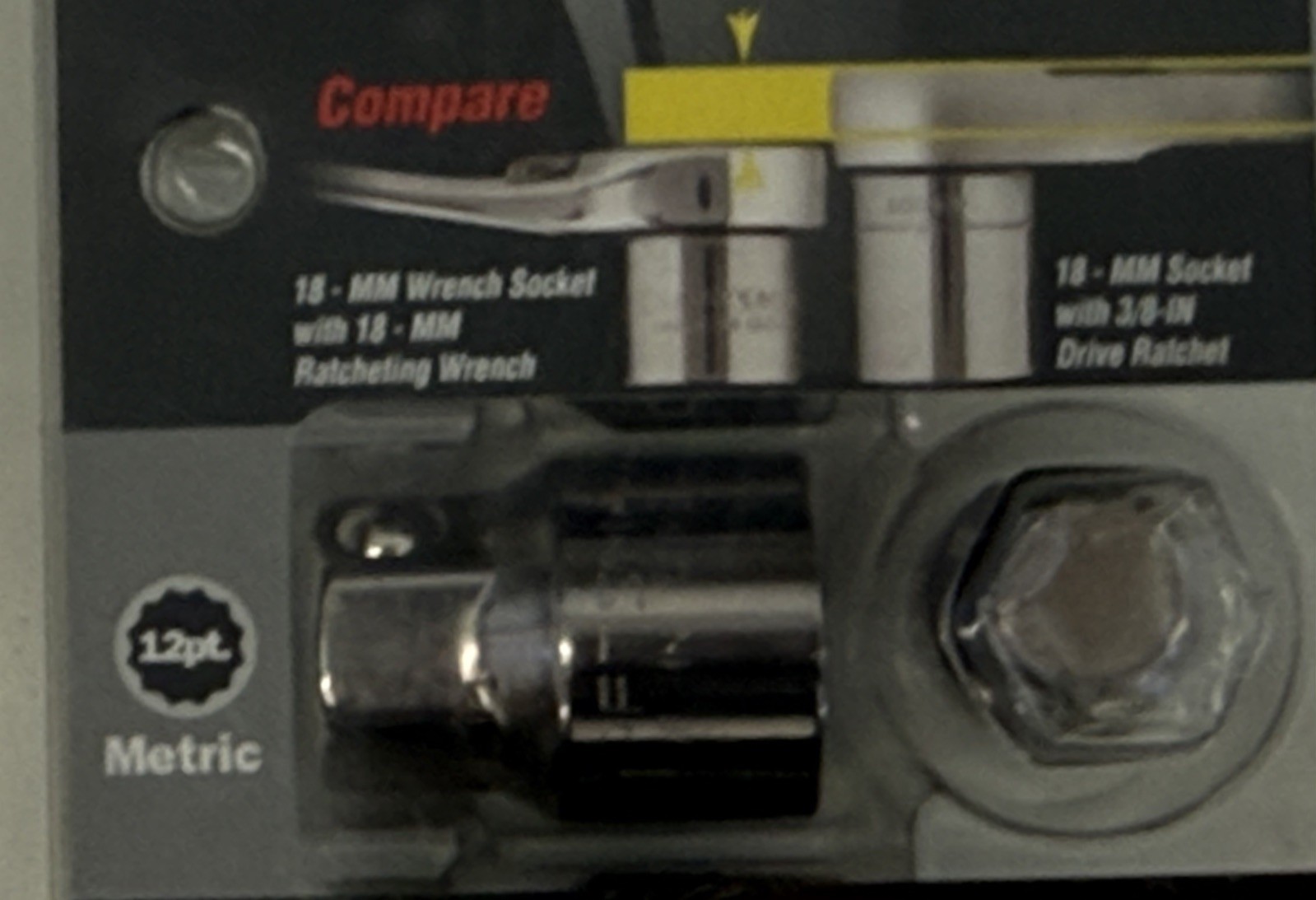 Craftsman 942801 Metric Wrench Socket Set 8-Pc Easy Read USA Made NOS