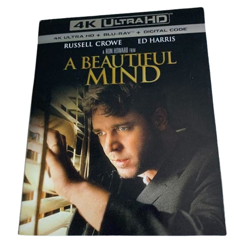 A Beautiful Mind 4K UHD Blu-ray w/Slipcover Russell Crowe Jennifer Connelly