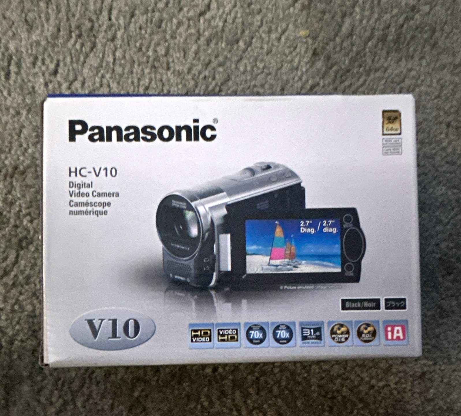 Panasonic HC-V10 HD Camcorder 63x Optical Zoom 2.7in LCD SDXC USB HDMI (NEW) Panasonic HC-V10 HD Camcorder 63x Optical Zoom 2.7in LCD SDXC USB HDMI (NEW)