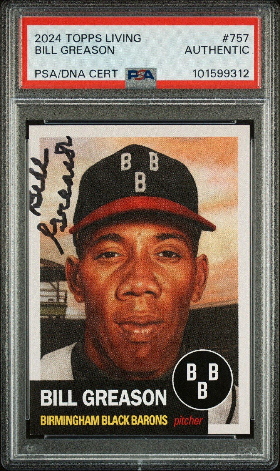 Bill Greason SIGNED 2024 Topps Living Rickwood Field MLB Negro League Auto PSA Bill Greason SIGNED 2024 Topps Living Rickwood Field MLB Negro League Auto PSA