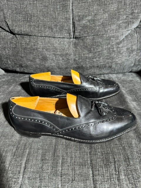 Edward Green “Belgravia” Black Calfskin Wingtip Tassel Loafers 👞 no shoe trees Edward Green “Belgravia” Black Calfskin Wingtip Tassel Loafers 👞 no shoe trees