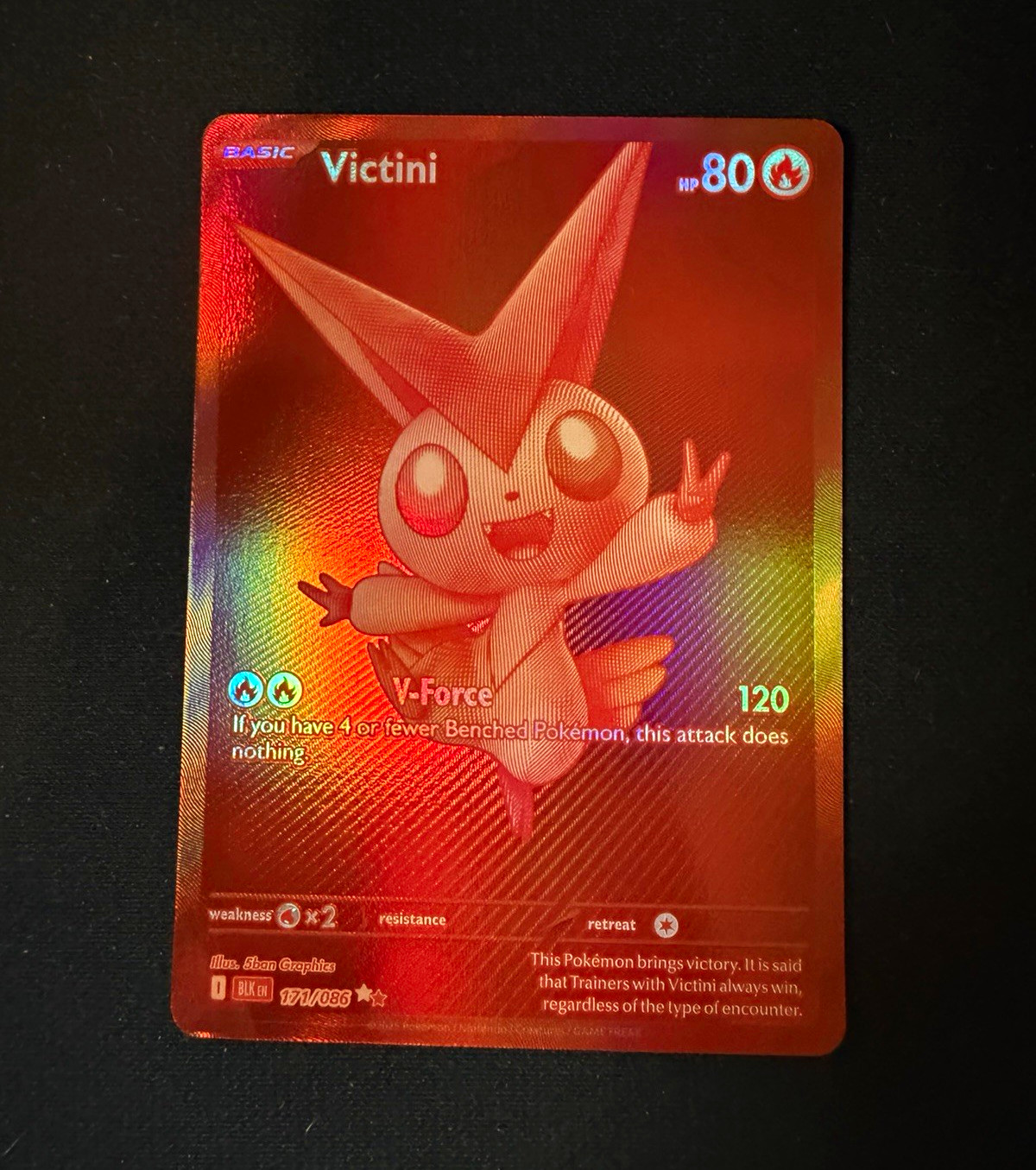 The Pokémon Company Victini Holo Rare Black & White 171/086 English