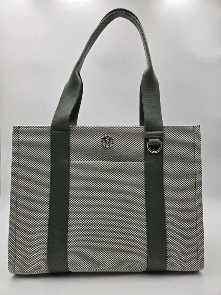 Lululemon Two-Tone Canvas Eucalyptus 10L Tote Bag Handbag Purse