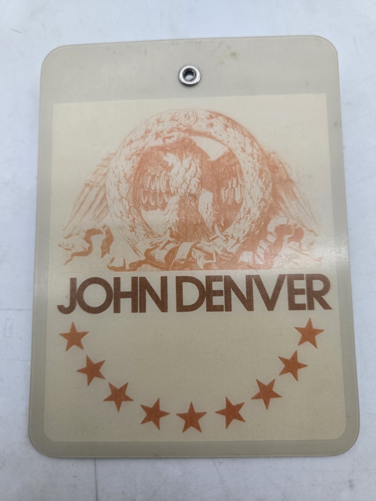 Vintage John Denver Backstage Pass Badge Rare