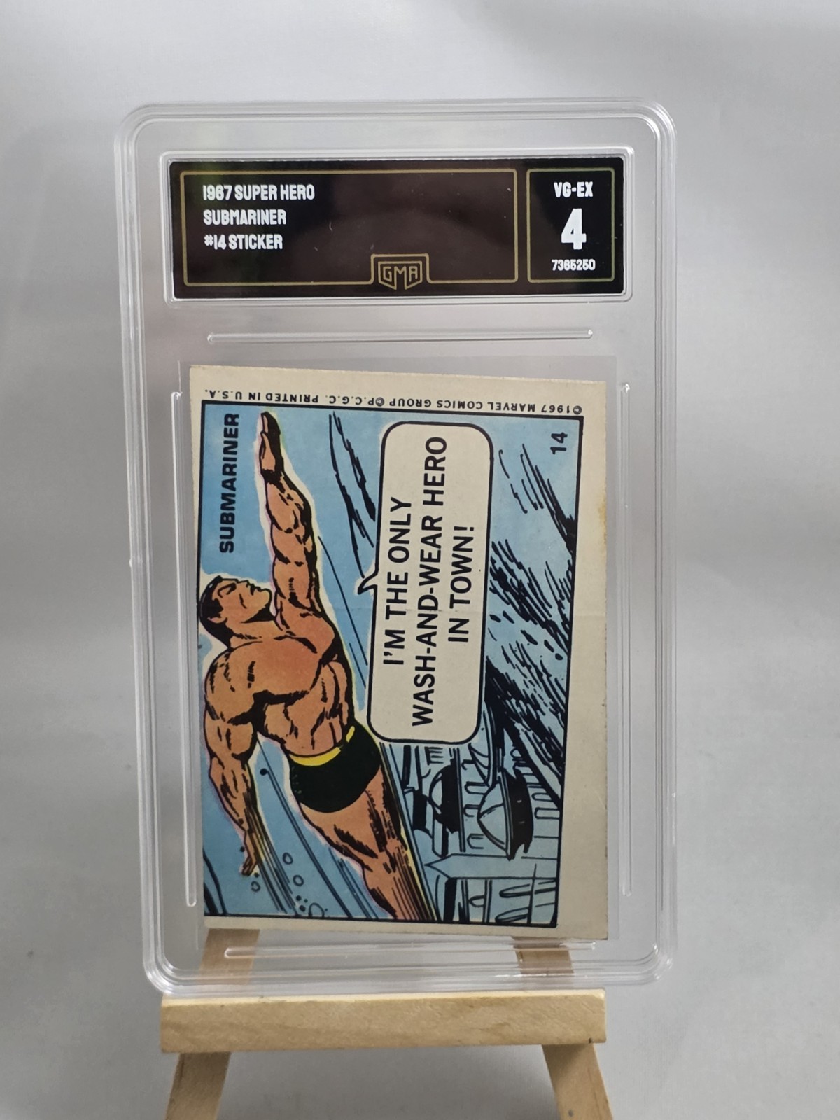 Vintage 1967 Philadelphia Gum Marvel Comic Super Hero Sticker Sub-Mariner #14 RC Vintage 1967 Philadelphia Gum Marvel Comic Super Hero Sticker Sub-Mariner #14 RC