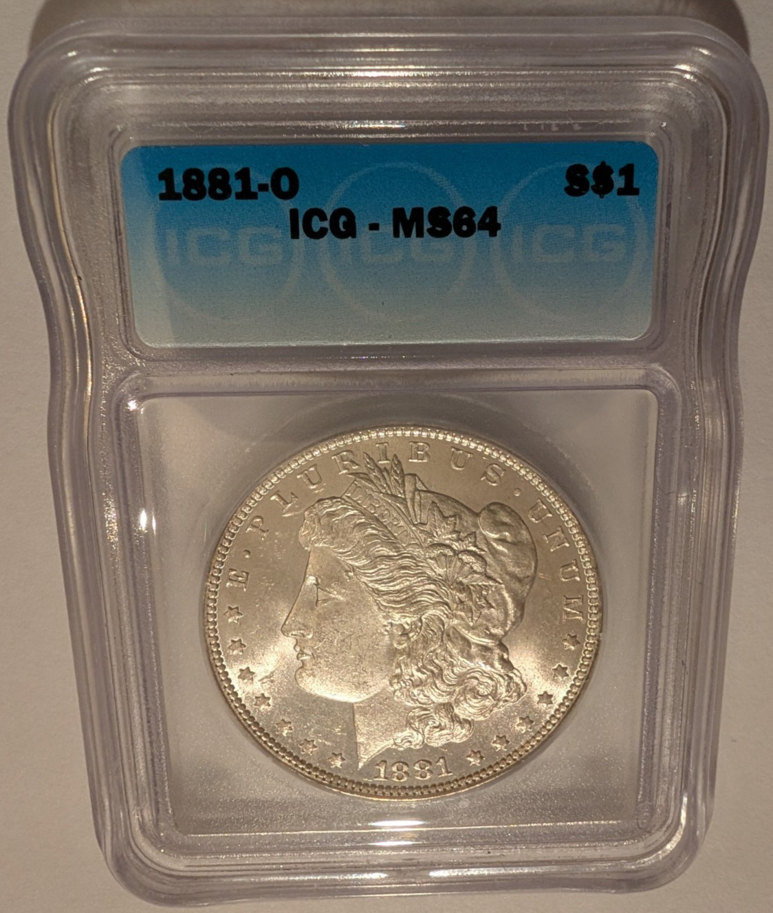 1881-O ICG MS 64 MORGAN SILVER DOLLAR **WHITE BLAZING LUSTER, GREAT EYE APPEAL**