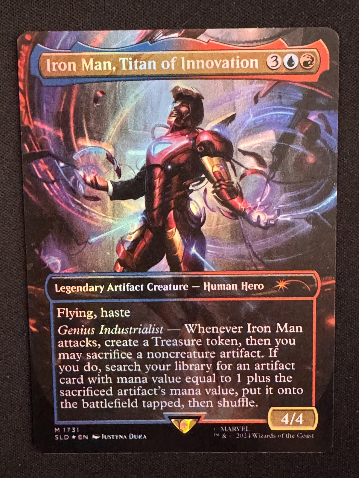 Iron Man, Titan of Innovation (Rainbow Foil) Secret Lair Drop Rare 1731 MTG NM