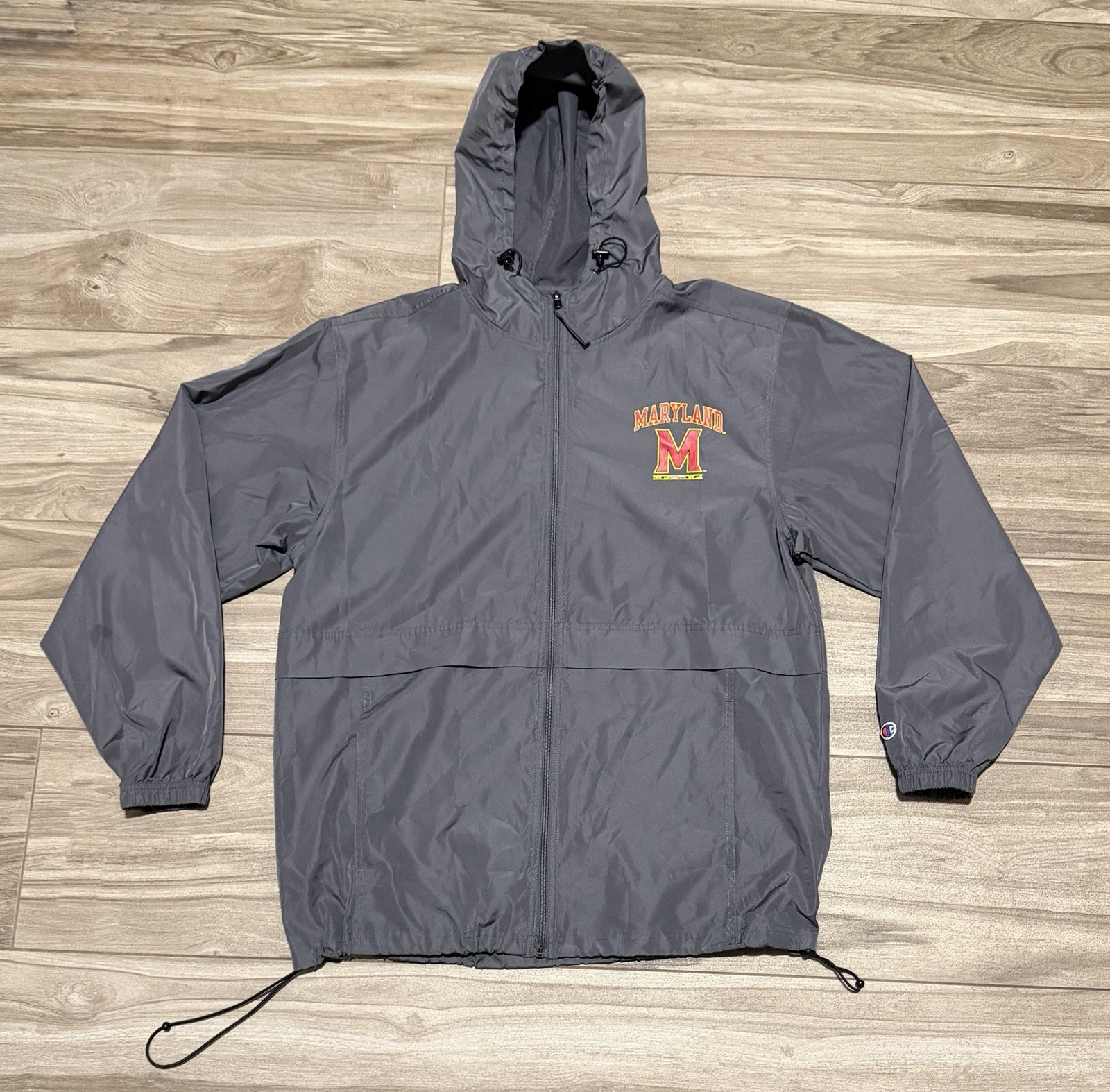 Size L - Maryland Terrapins Champions Winbdreaker Rain Jacket Grey Size L - Maryland Terrapins Champions Winbdreaker Rain Jacket Grey