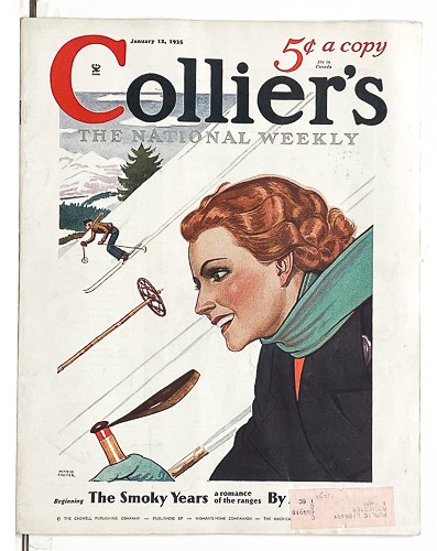 Original 1935 Collier\'s Magazine Mario Cooper – Woman Skier – Complete Issue Original 1935 Collier\'s Magazine Mario Cooper – Woman Skier – Complete Issue