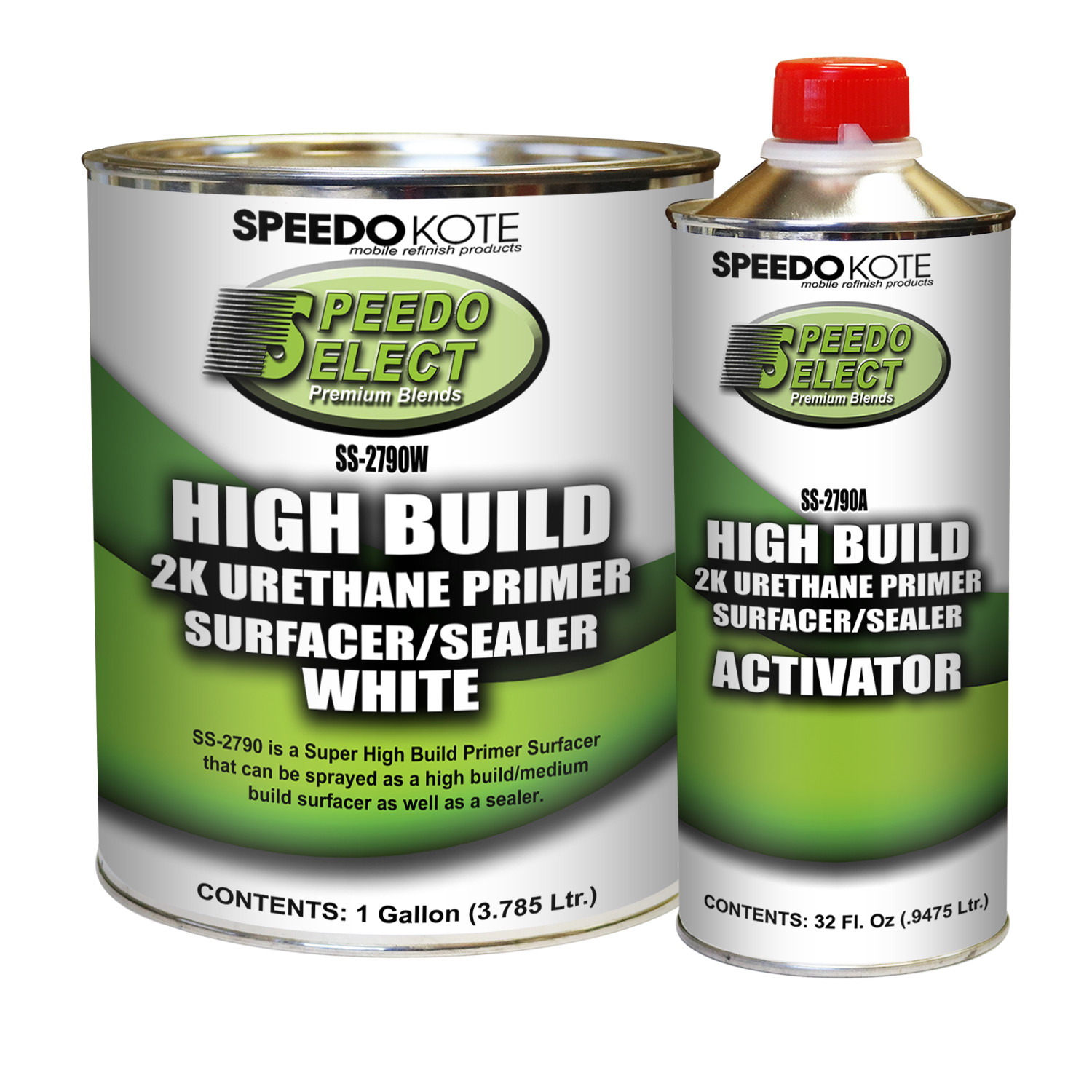 Super Fill High Build 2K Urethane Primer WHITE Gallon Kit, SS-2790W/SS-2790A Super Fill High Build 2K Urethane Primer WHITE Gallon Kit, SS-2790W/SS-2790A