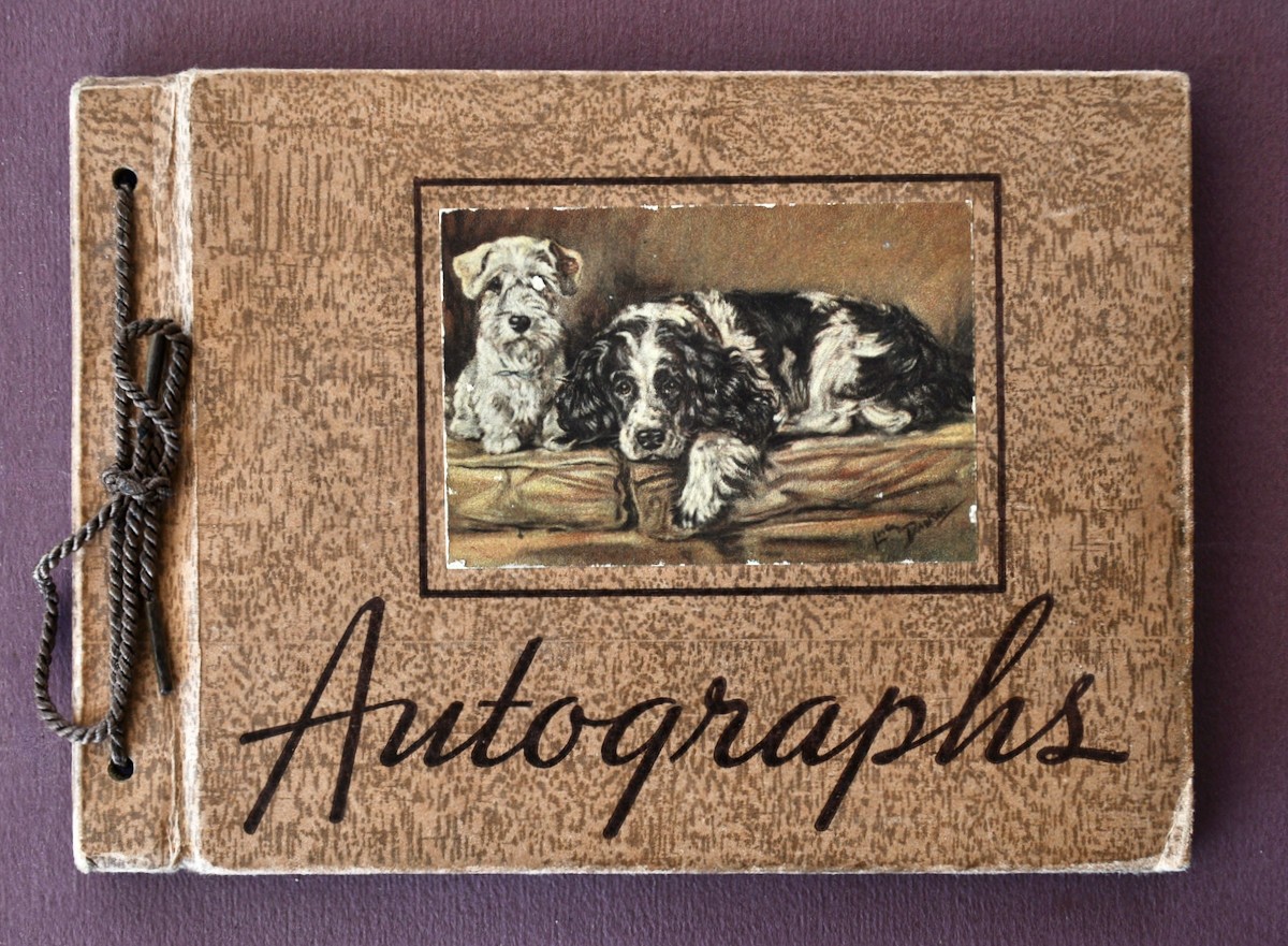 viNTAGE AUTOGRAPH BOOK ORiGiNAL •1940’s• ATTiC FiND • SiNATRA etc 37 Autographs