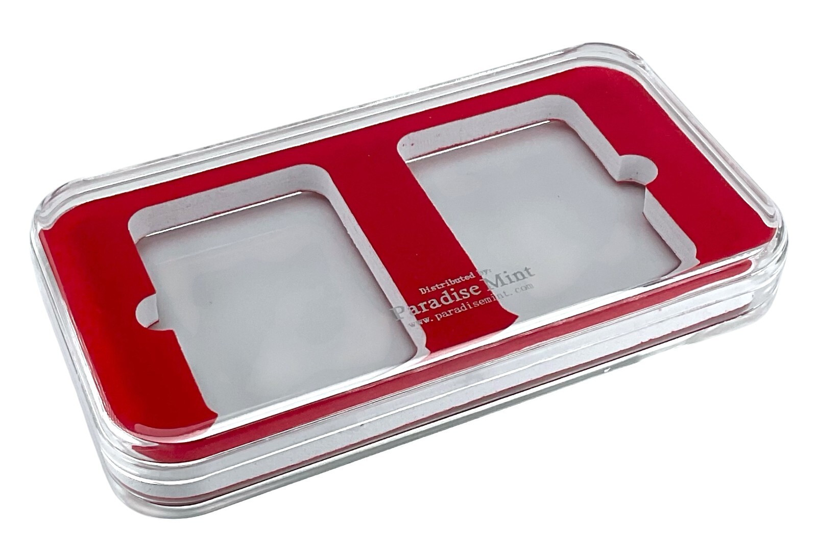 Two Coin Storage Case Standard Size NGC Slabs w/Red Insert Paradise Mint Brand Two Coin Storage Case Standard Size NGC Slabs w/Red Insert Paradise Mint Brand
