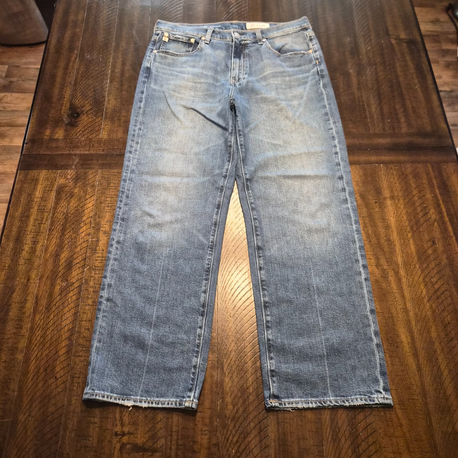 AG Adriano Goldschmied Brinley Crop Jeans Womens 29 Blue Mid Rise Straight G876