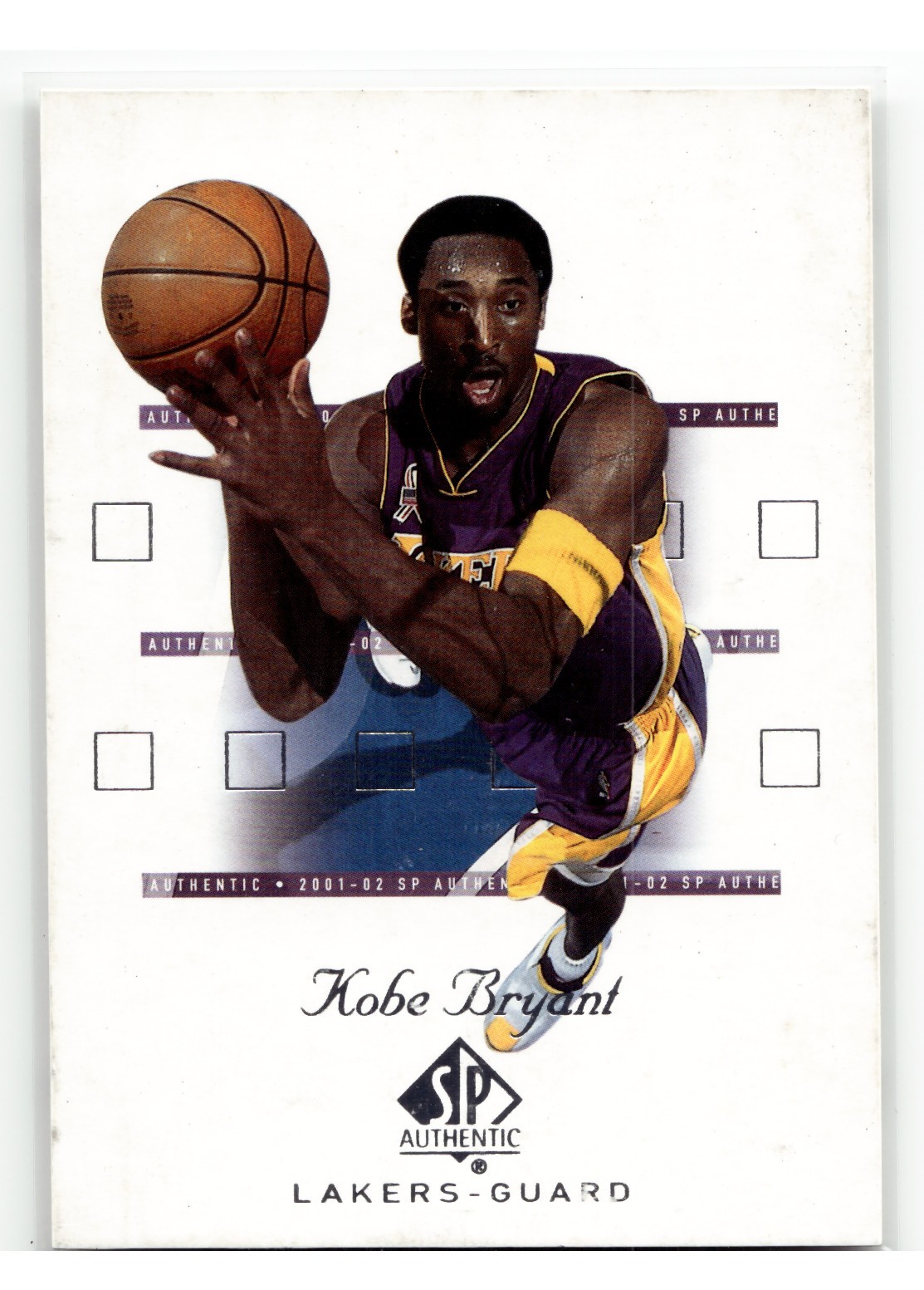 2001-02 SP Authentic KOBE BRYANT #38