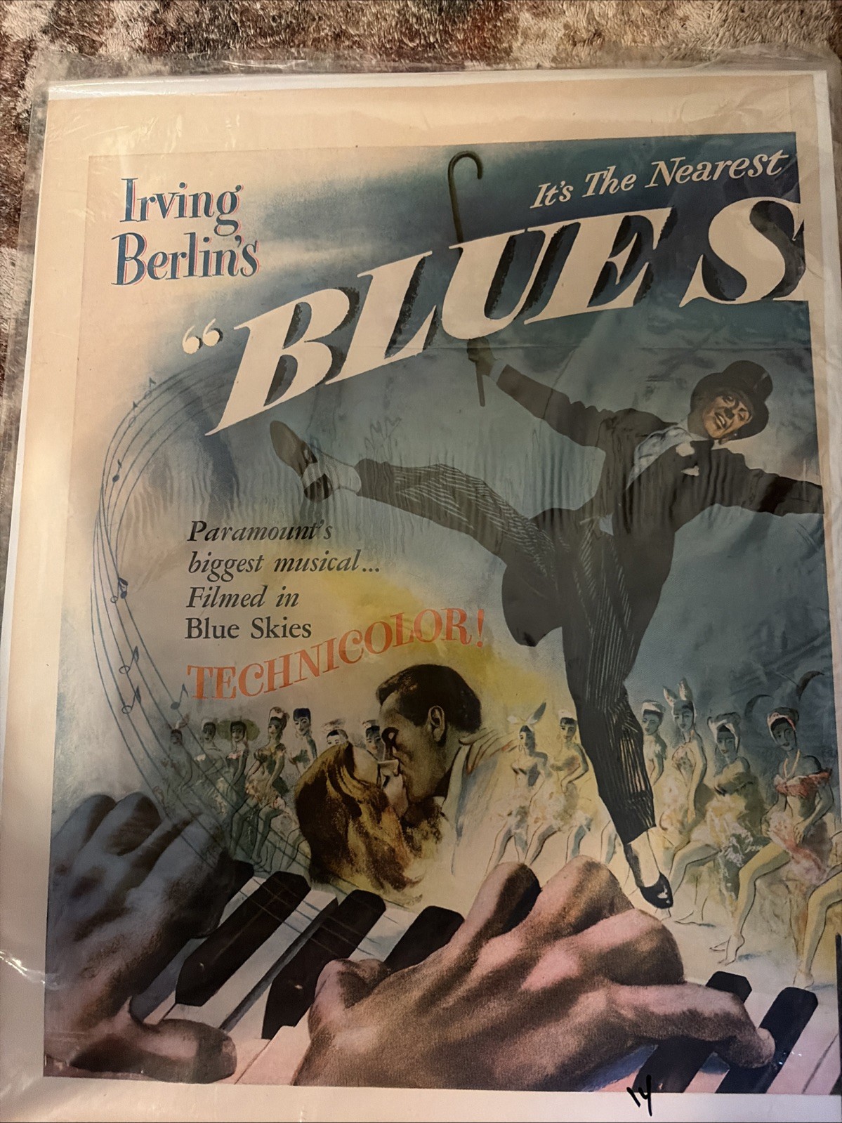 Vintage 1946 BLUE SKIES 2-Page Magazine Movie Print Ad Bing CROSBY Fred ASTAIRE