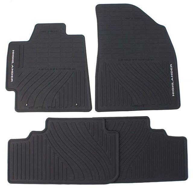 Genuine Toyota 2008-2013 Toyota Highlander Black Rubber All Weather Floor Mats P