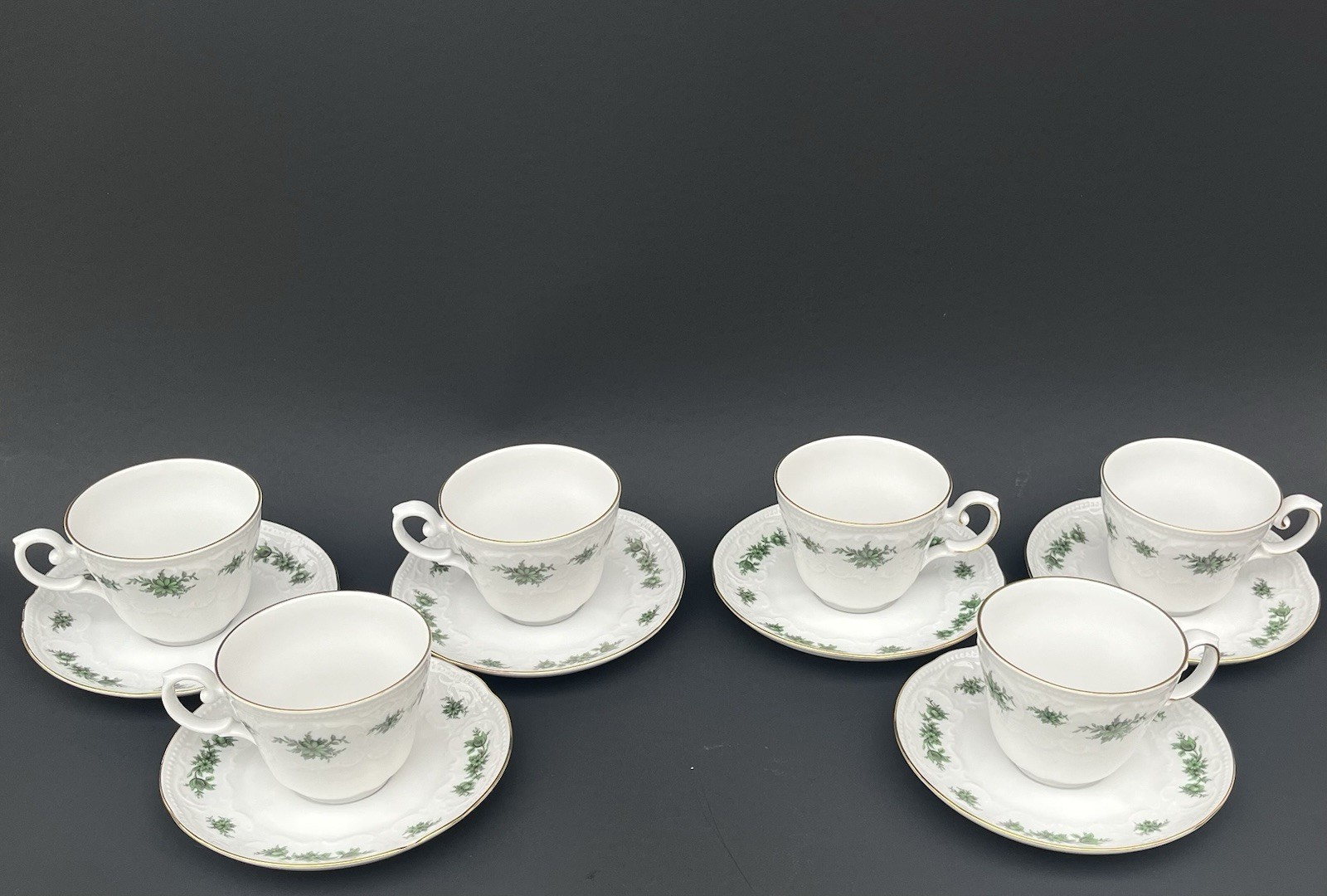 Vintage 12pc Tea Cup & Saucer Set Fine China Seltmann Weiden West Bavaria