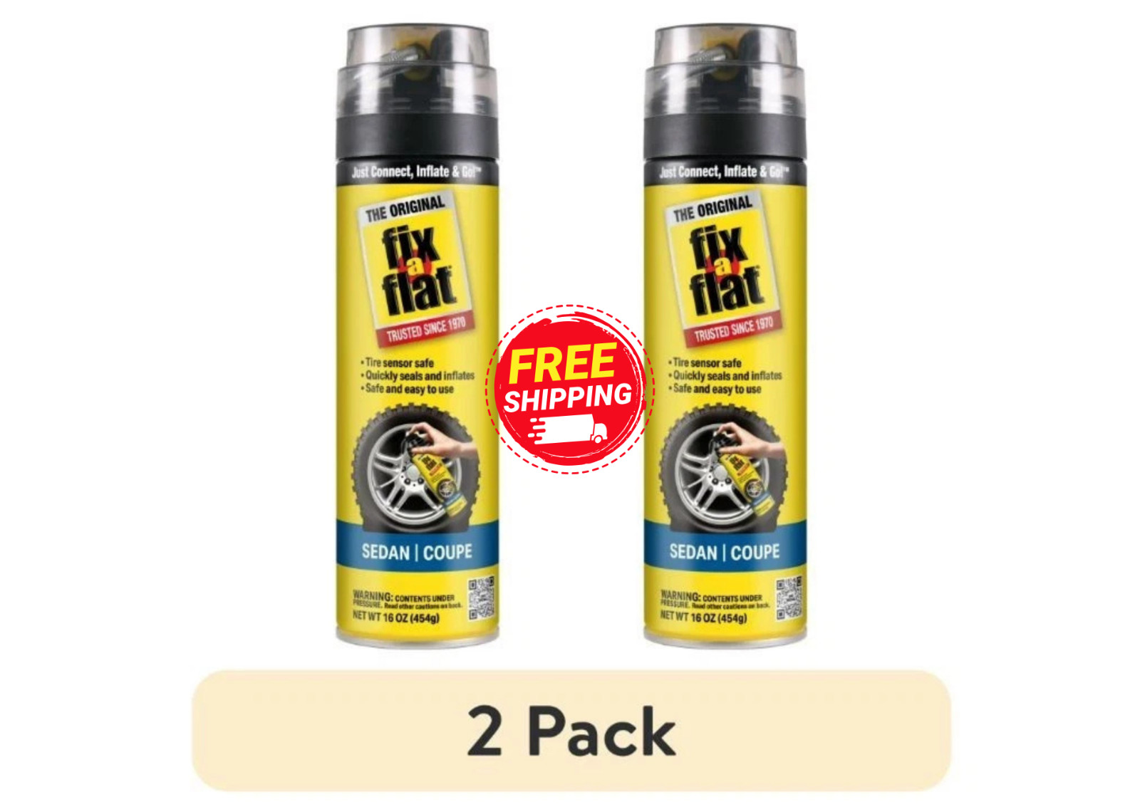 Fix-A-Flat S60420 Aerosol Emergency Flat Tire Repair and Inflator, for Standard