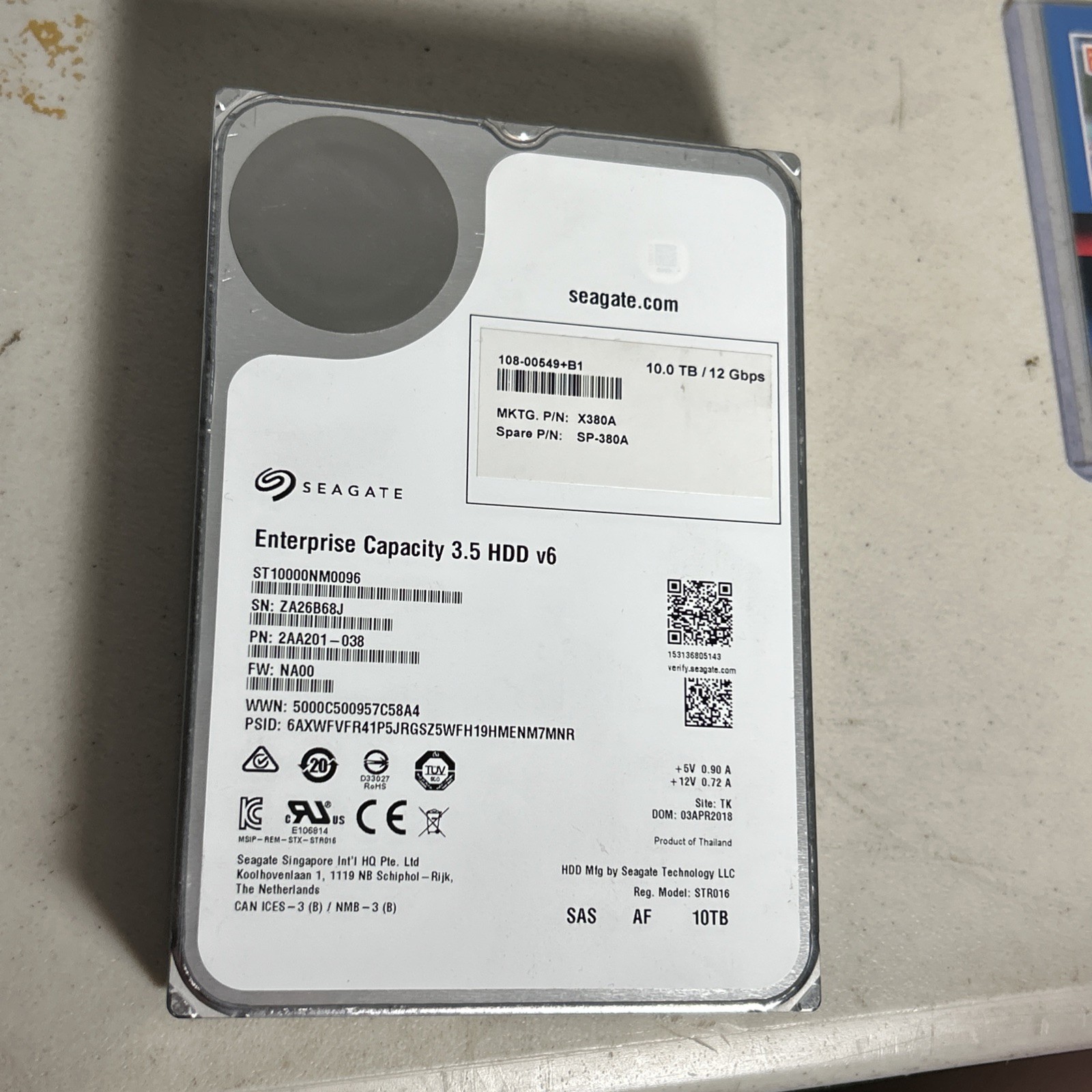 SAS-Seagate 10TB Enterprise 3.5\