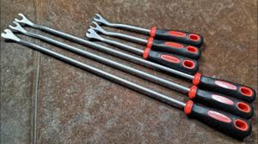 6 Piece Professional Extra Long Car Door Panel and Trim Removal Garage Tool Set