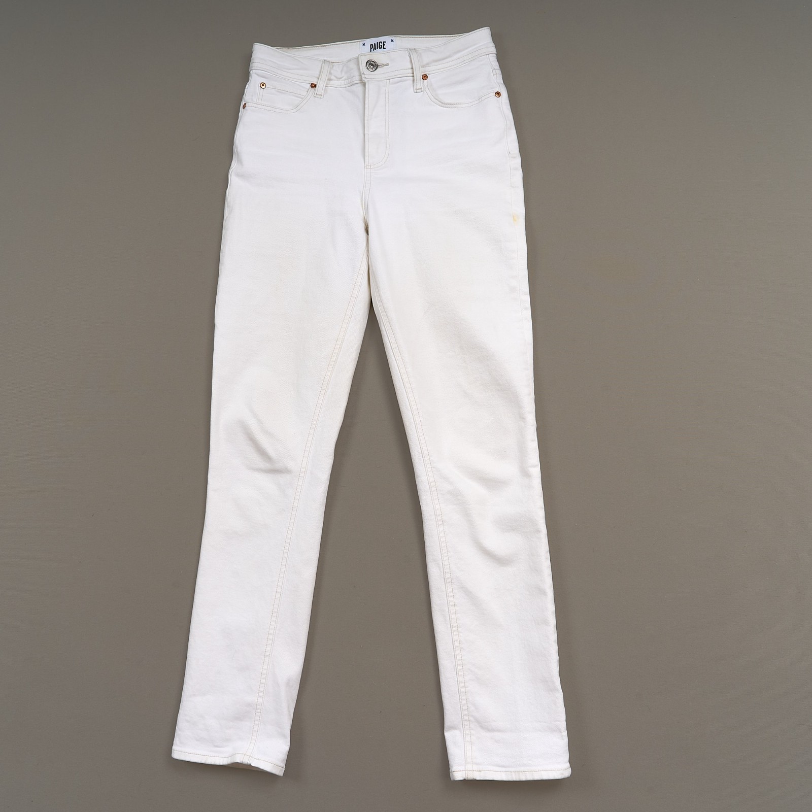 Paige White Denim Jeans Sz 26 Sarah Slim Skinny Stretch Style Paige White Denim Jeans Sz 26 Sarah Slim Skinny Stretch Style
