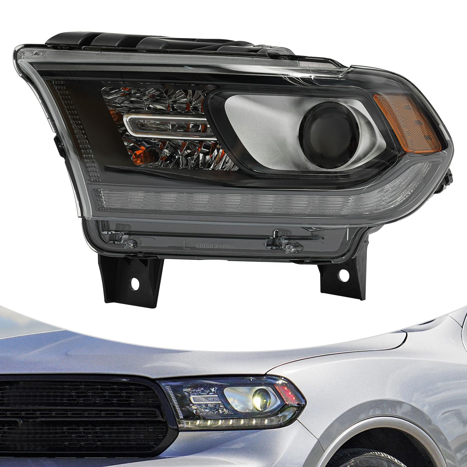 2016-2020 Dodge Durango Headlight Lamps HID LED DRL Direct Replacement Left