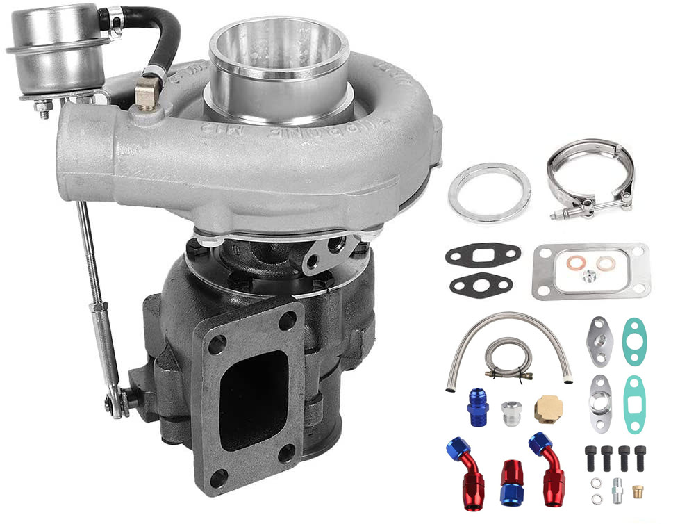 Upgrade T04e T3 A/r.63 420hp Stage Iii Boost Turbocharger Oil Feed+drain Line