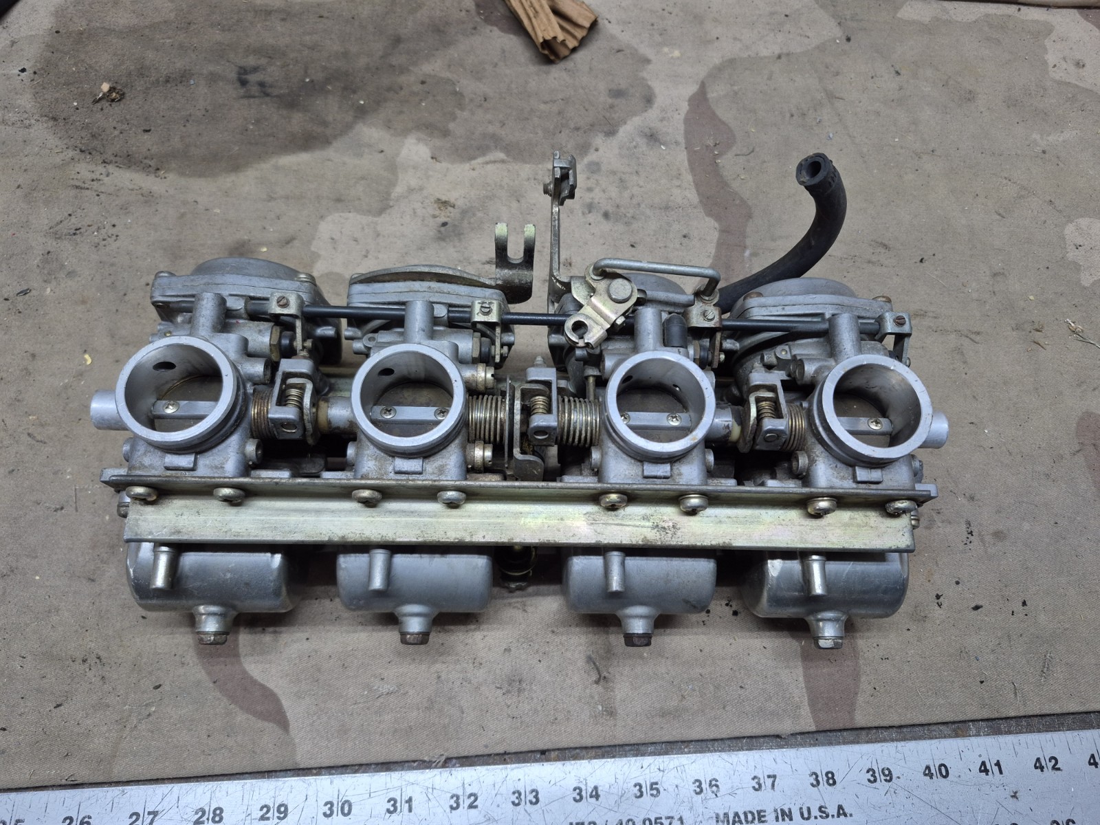 Mikuni CV round slide carburetor bank Original Made In Japan Mikuni CV round slide carburetor bank Original Made In Japan