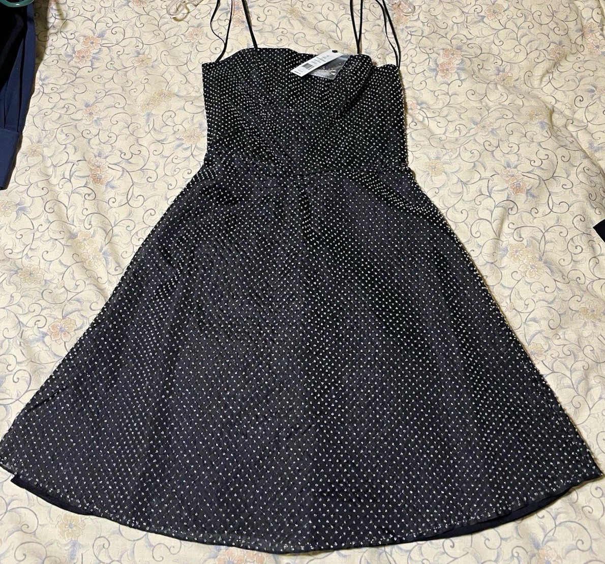 $1995 NWT Theory Damia Faze Black Silk Beaded Strapless Dress 00