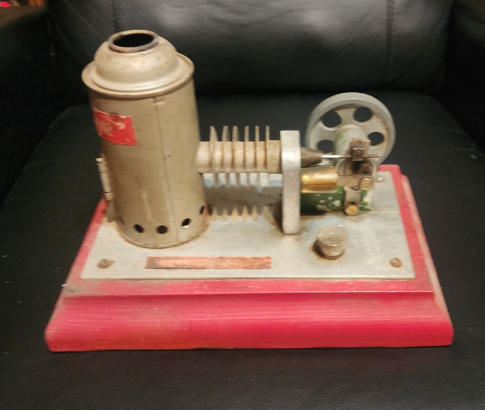 Vintage⁠ Hot Air Sterling Engine Vacuum Flame Licker Home Made