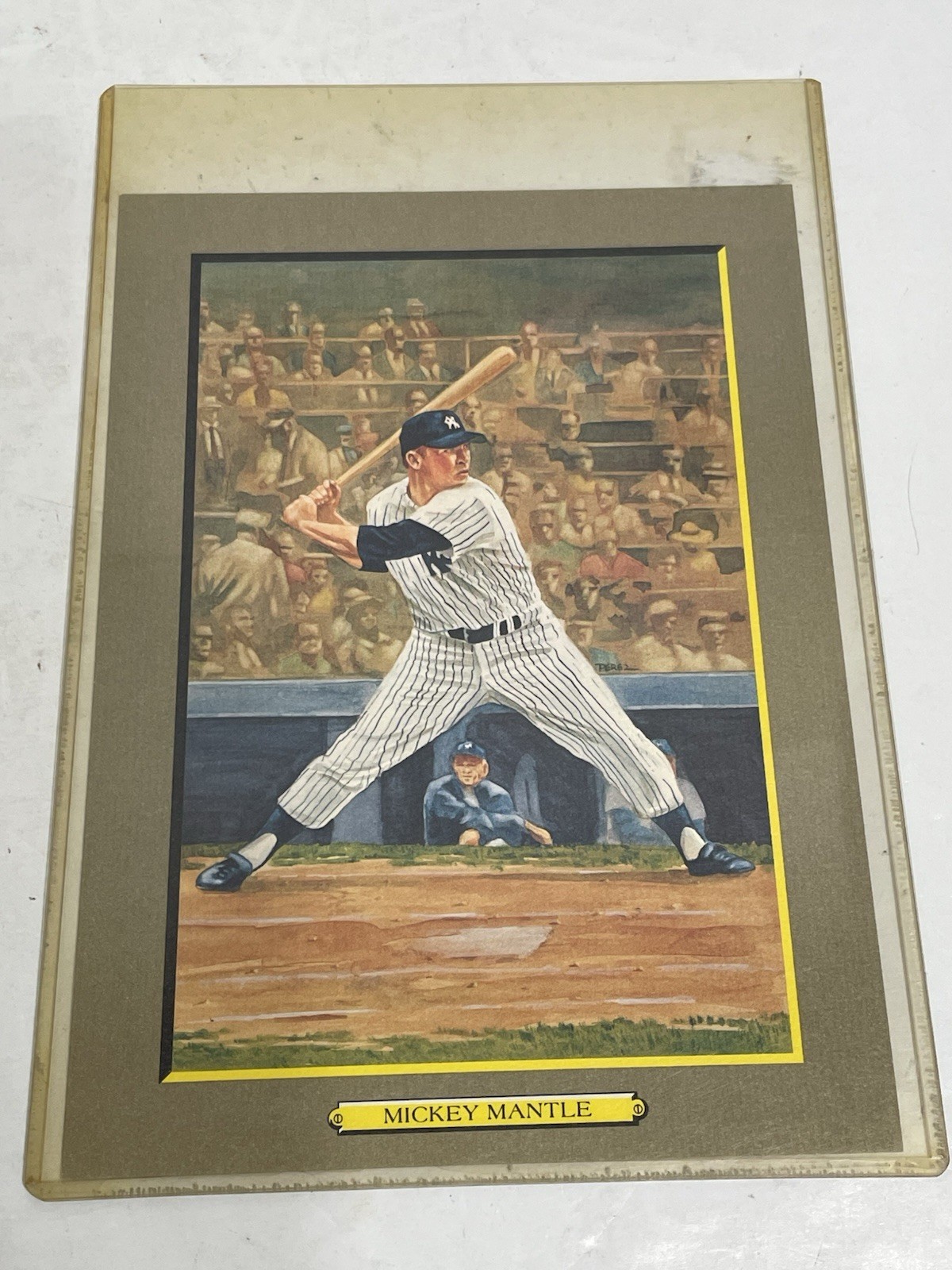 1987 Perez-Steele Great Moments #19 Mickey Mantle Postcard 4696/5000 Yankees