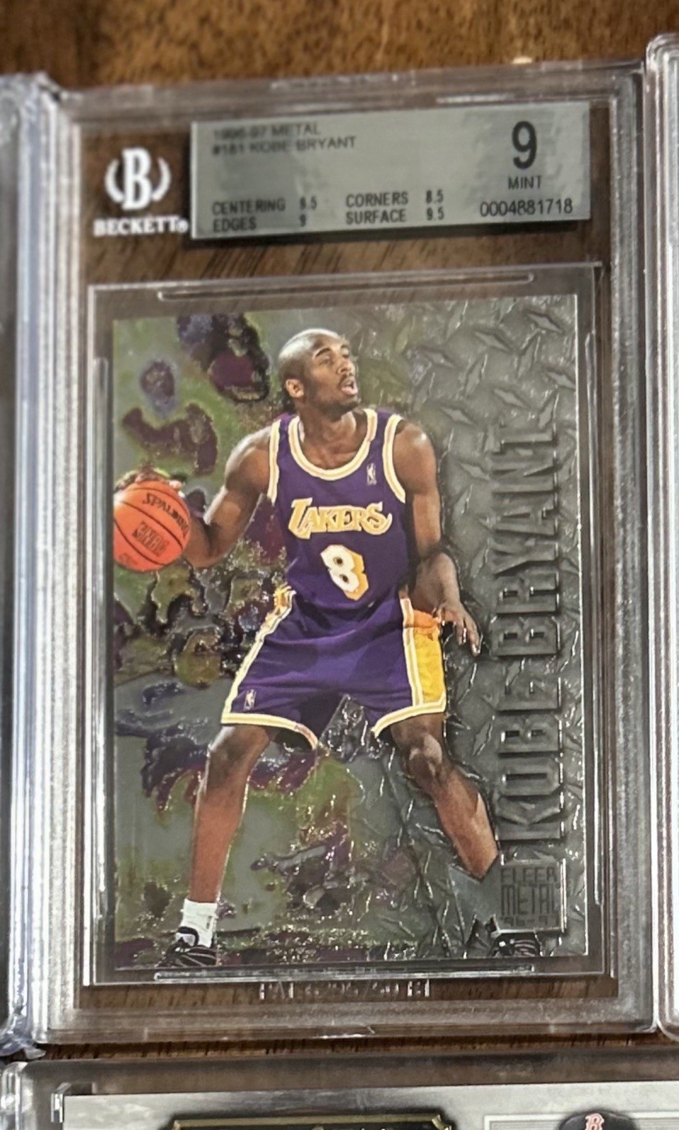 Fleer/SkyBox 1996-97 Fleer Metal Kobe Bryant #181 Lakers Graded Card