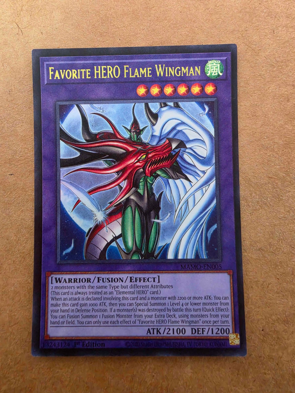 Favorite HERO Flame Wingman - MAMO-EN005 - Ultra Rare YuGiOh Favorite HERO Flame Wingman - MAMO-EN005 - Ultra Rare YuGiOh