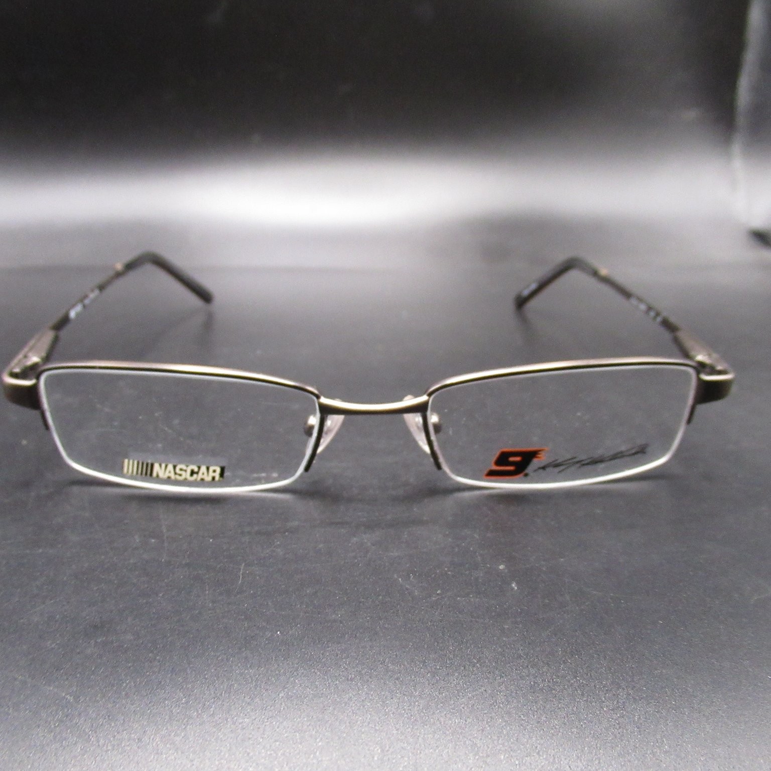 NASCAR Kasey Kahne 06 Men\'s Semi-Rimless Eyeglass Frames Brown Metal 48-18-130