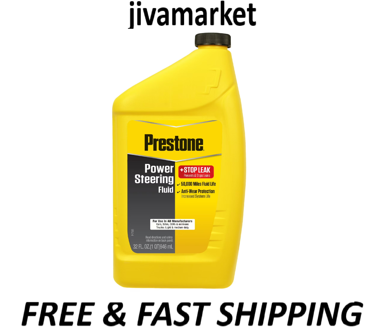 Prestone Power Steering Fluid Plus Stop Leak, 32 oz (1 Quarts)