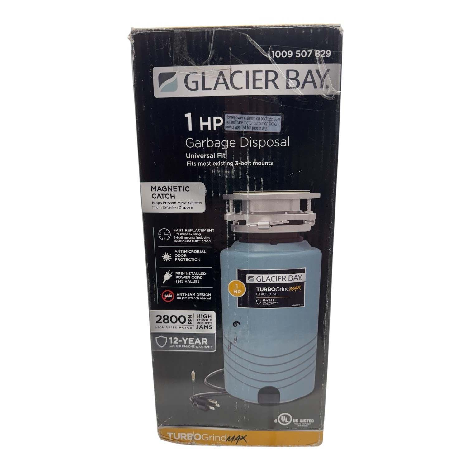 Glacier Bay TurboGrindMax Garbage Disposal 1009 507 829 (OB)