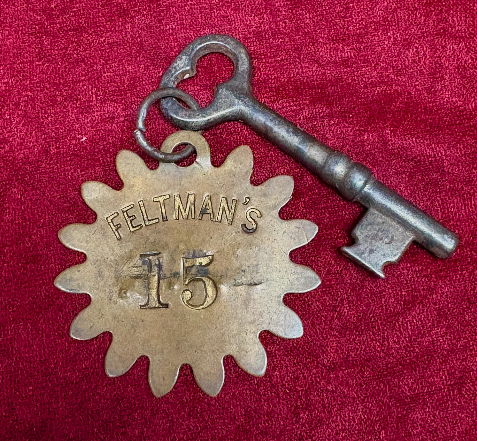 RARE 1900s FELTMANS CONEY ISLAND Employee Key Fob Hot Dog Inventor RARE 1900s FELTMANS CONEY ISLAND Employee Key Fob Hot Dog Inventor