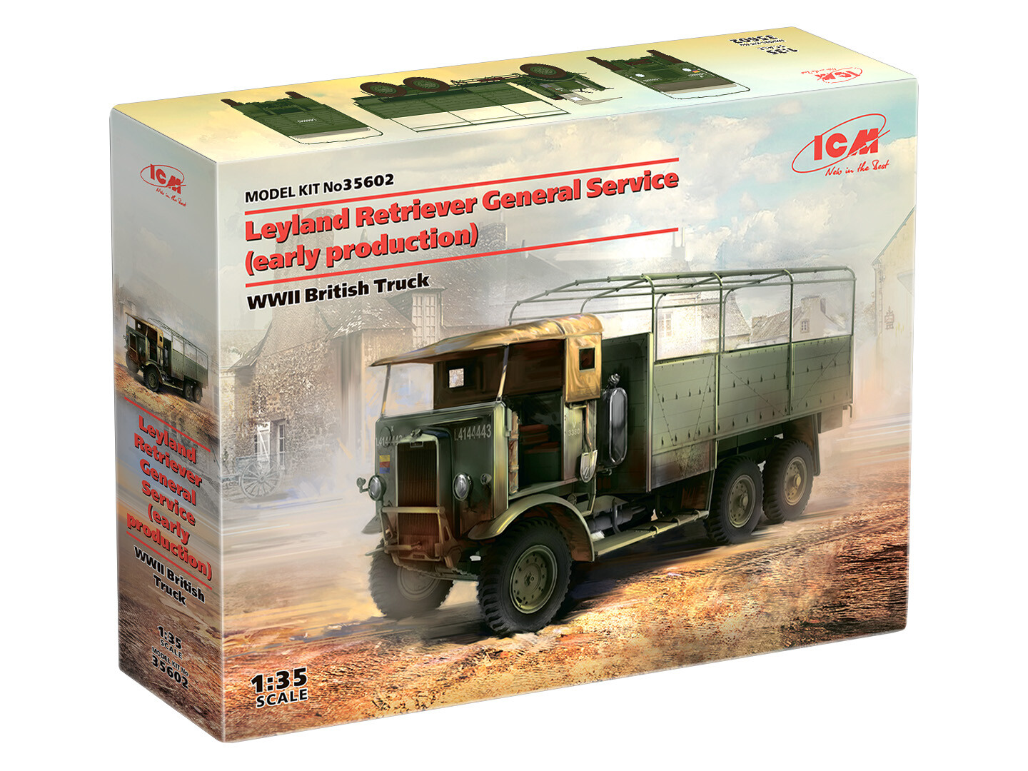 ICM 35602 - Leyland Retriever General Service, WWII British Truck - Model Kit