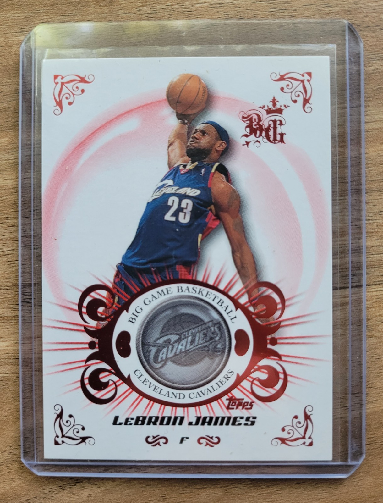 2006-07 Topps Big Game RED LEBRON JAMES #34 Cleveland Cavaliers Rare SP 54 /129 2006-07 Topps Big Game RED LEBRON JAMES #34 Cleveland Cavaliers Rare SP 54 /129
