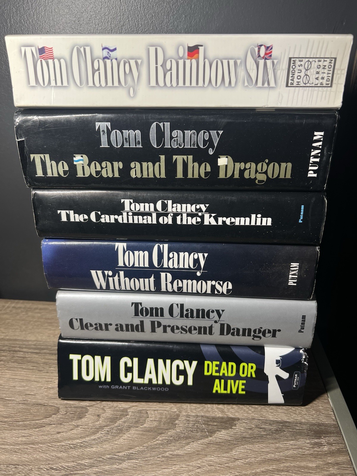 Set of 6 Tom Clancy Hardcover/paperback Books with Dust Jackets Set of 6 Tom Clancy Hardcover/paperback Books with Dust Jackets