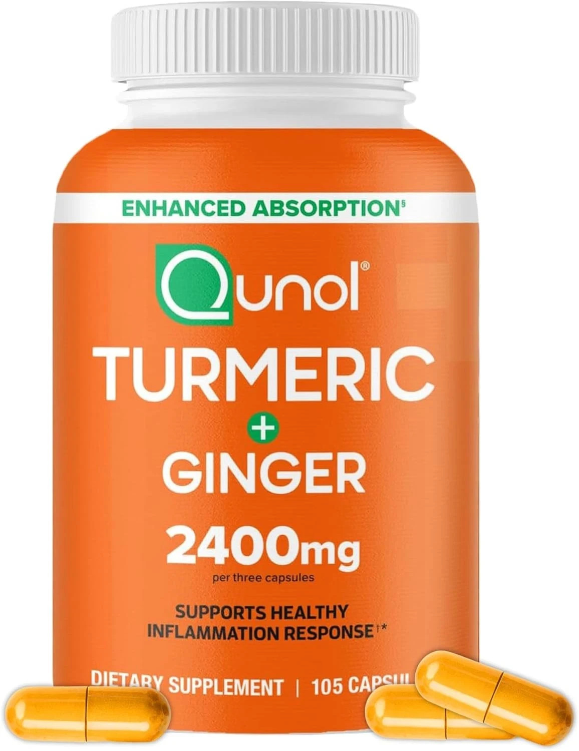 Turmeric Curcumin with Black Pepper & Ginger, 2400mg Joint Support, 105 Count Turmeric Curcumin with Black Pepper & Ginger, 2400mg Joint Support, 105 Count