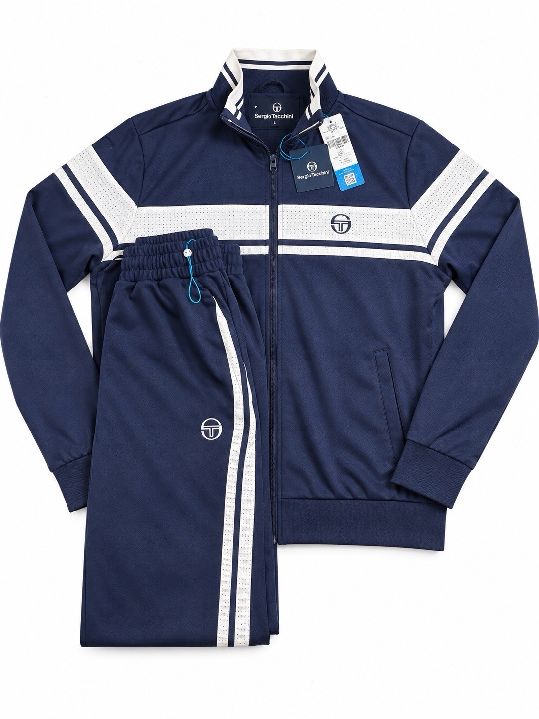 Sergio Tacchini Men\'s Damarindo Track Suit, Blue Sz-M Sergio Tacchini Men\'s Damarindo Track Suit, Blue Sz-M