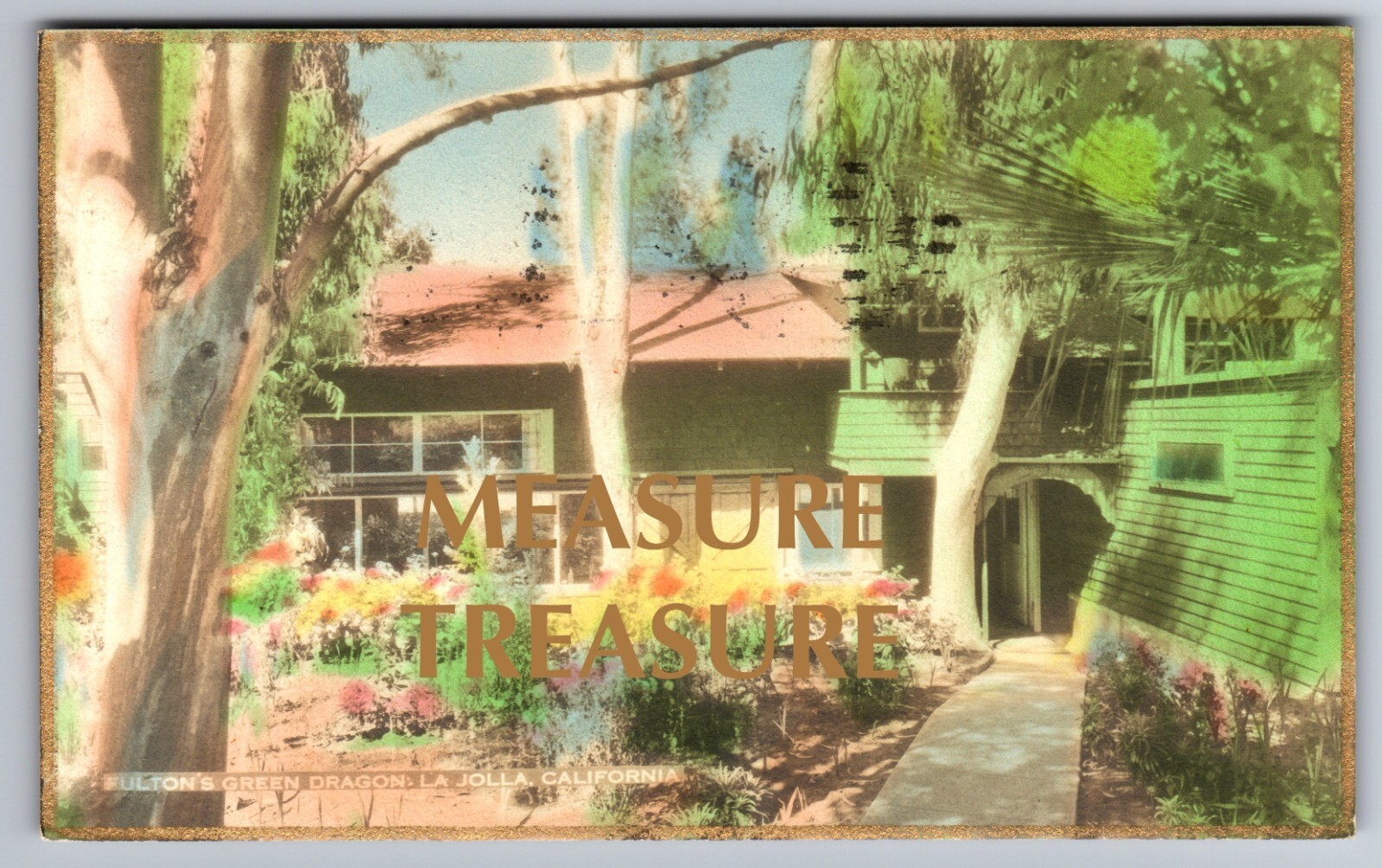 C.1930 RPPC LA JOLLA, FULTON\'S GREEN DRAGON COLONY HAND COLORED PHOTO P73 C.1930 RPPC LA JOLLA, FULTON\'S GREEN DRAGON COLONY HAND COLORED PHOTO P73