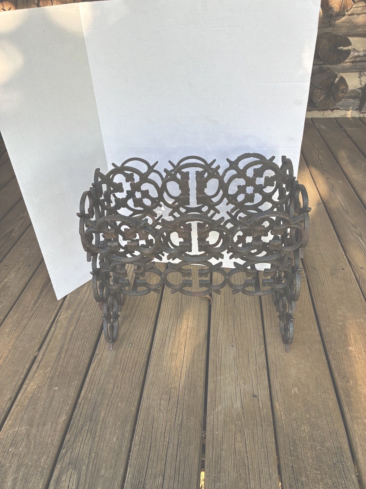 Antique cast Iron Magazine Rack,heavy Antique cast Iron Magazine Rack,heavy
