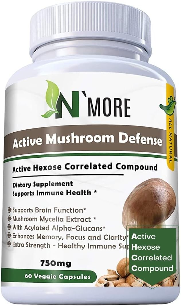 Six Mushroom Supplement Defense with Active Hexose Correlated Compound 750mg Six Mushroom Supplement Defense with Active Hexose Correlated Compound 750mg