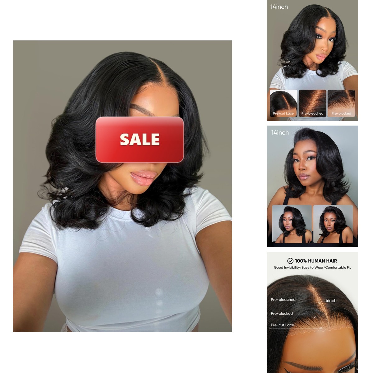 Wiggins Glueless Human Hair Short Body Wave Bob Wig Wiggins Glueless Human Hair Short Body Wave Bob Wig